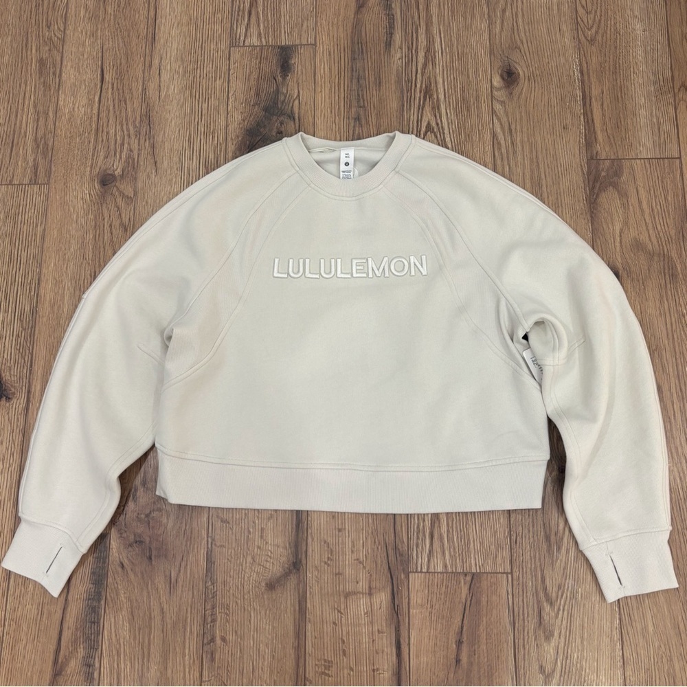 NWT Lululemon Scuba Oversized Pullover In Bone Size M/L